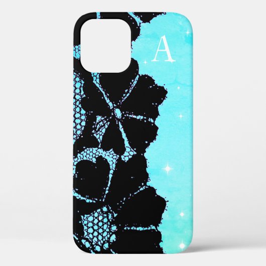 カスタムイニシャル アンティーク レース iPhone 12 Case Mate ケース Case-Mate iPhoneケース (裏面)