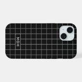 カスタムイニシャル&カラー幾何学模様 iPhone 15ケース (裏面横)