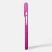 カスタムイニシャル&ネームピンクグリッター Case-Mate iPhoneケース (裏面 / 左)