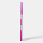 カスタムイニシャル&ネームピンクグリッター Case-Mate iPhoneケース (裏面 / 右)