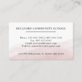 カスタムイニシャル&ネームホワイトブラックピンクモノグラムの色 名刺 (裏面)