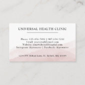 カスタムイニシャル&ネームホワイトブラックピンクモノグラムの色 名刺 (裏面)