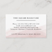 カスタムイニシャル&ネームホワイトブラックピンクモノグラムの色 名刺 (裏面)