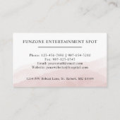 カスタムイニシャル&ネームホワイトブラックピンクモノグラムの色 名刺 (裏面)