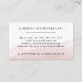 カスタムイニシャル&ネームホワイトブラックピンクモノグラムの色 名刺 (裏面)