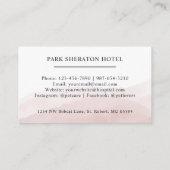 カスタムイニシャル&ホワイトブラックピンクモノグラムの色 名刺 (裏面)