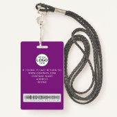 カスタムイベントバーコ紫バッジ バッジ (裏面ランヤード)