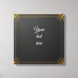 カスタムイベント看板 – 華美金ゴールドフレーム編集可能 キャンバスプリント