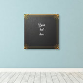 カスタムイベント看板 – 華美金ゴールドフレーム編集可能 キャンバスプリント (インサイチュ (ウッドフロア))