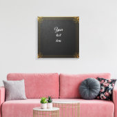 カスタムイベント看板 – 華美金ゴールドフレーム編集可能 キャンバスプリント (インサイチュ (リビング))