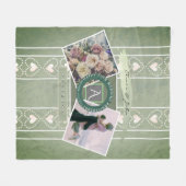 カスタムイベント2カスタムハート風化 フリースブランケット (正面(横))