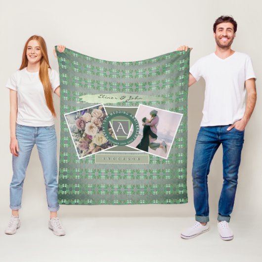 カスタムイベント2カスタム写真(Shamrocks付き) フリースブランケット (インサイチュ)