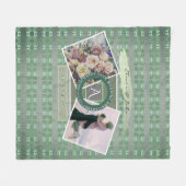 カスタムイベント2カスタム写真(Shamrocks付き) フリースブランケット (正面(横))