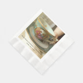 カスタムイベント[お使いの]ティーカッフランスのプナプキンス 縁ありランチョンナプキン (角)