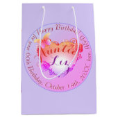 カスタムイベント/誕生日バラハート媒体抱き枕 ミディアムペーパーバッグ (正面)