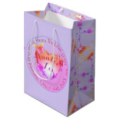 カスタムイベント/誕生日バラハート媒体抱き枕 ミディアムペーパーバッグ (正面アングル)