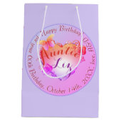 カスタムイベント/誕生日バラハート媒体抱き枕 ミディアムペーパーバッグ (裏面)
