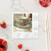 カスタムイベントTeacup飲料ナフランスのプキンス 縁ありカクテルナプキン (インサイチュ)