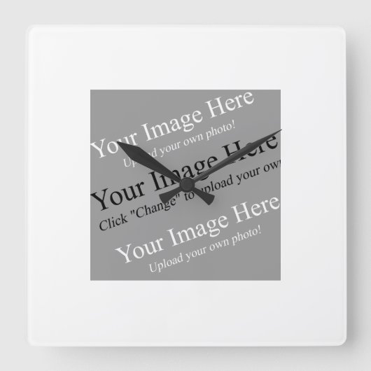 カスタムイメージウォールクロック スクエア壁時計 (正面)