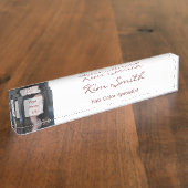 カスタムイメージトパーズ名プロフェッショナルタイトル デスクネームプレート (側面)