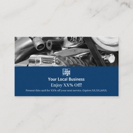 カスタムイメージローカルビジネスXX% 割引カード (正面)