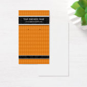 カスタムイヤリングカードオレンジ色の黒の名刺 (デスク)
