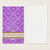 カスタムイヤリングカードパープルヴィンテージディスプレイカード (正面&裏面)