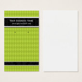 カスタムイヤリングカードライムグリーンビジネスカード (正面&裏面)