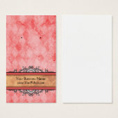 カスタムイヤリングカード赤ヴィンテージ (正面&裏面)