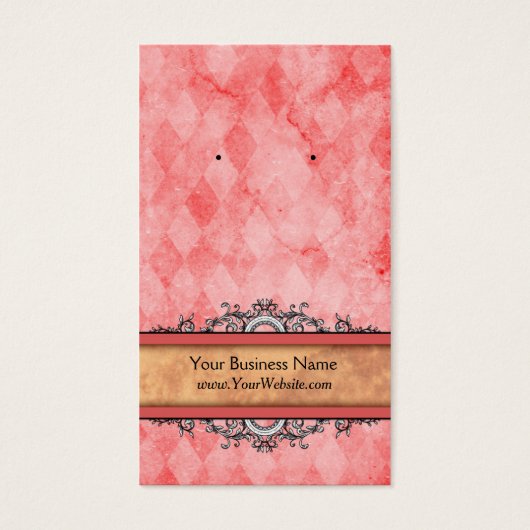 カスタムイヤリングカード赤ヴィンテージ (正面)