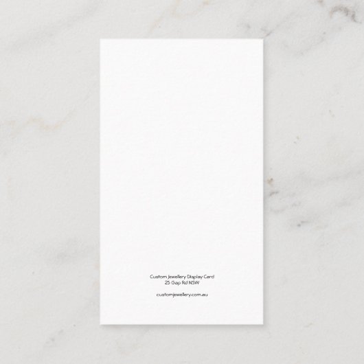 カスタムイヤリングジュエリー表示カード 予約カード (裏面)