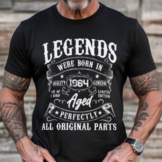 カスタムイヤー ビンテージ 誕生日 Legends Were Born In Tシャツ