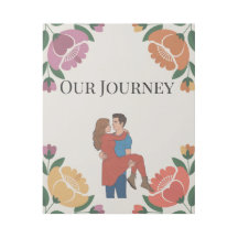 カスタムイラストのカップル "Our Journey" フローラル
