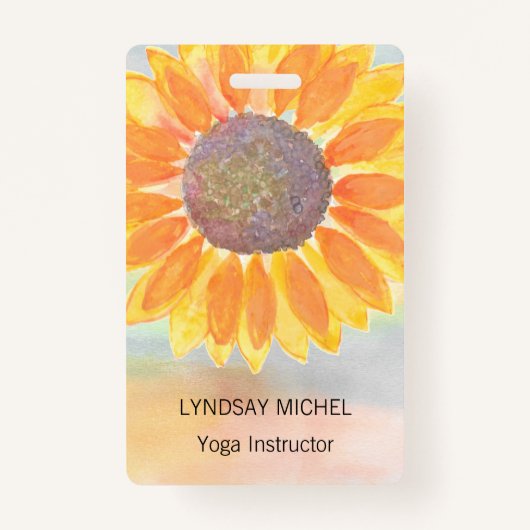 カスタムインストラクターヒマワリ バッジ (正面)