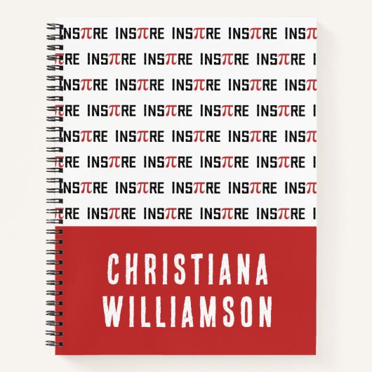 カスタムインスパイアパイ日 | Happy Piの日Math Gives ノートブック (正面)