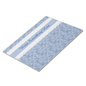 カスタムインディゴエスニックフローラレースフェイクメモ帳 ノートパッド (アングル)