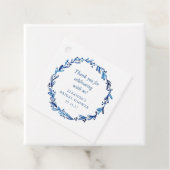 カスタムインディゴブルーインク植物学ブライダルシャワー フェイバータグ (インサイチュ)