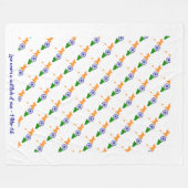 カスタムインド国旗 フリースブランケット (正面(横))