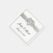 カスタムインフィニティハート紙ナプキンス スタンダードカクテルナプキン (角)