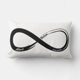 カスタムインフィニティ結婚カップルのアニバーサリーギフト ランバークッション