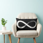カスタムインフィニティ結婚カップルのアニバーサリーギフト ランバークッション (椅子)