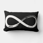 カスタムインフィニティ結婚カップルのアニバーサリーギフト ランバークッション (正面)