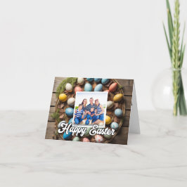 カスタムイースターエッグコラージュ写真テンプレート シーズンカード
