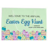 カスタムイースターエッグ狩りバカラフルナー ラージペーパーバッグ (裏面)
