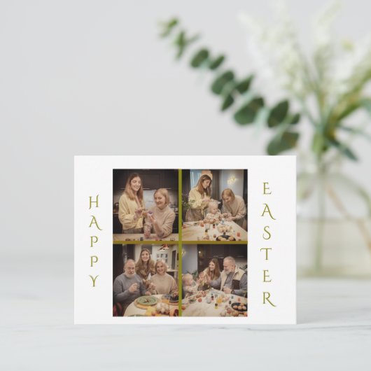 カスタムイースターカード – 写真とメッセージの追加 シーズンポストカード (スタンド正面)