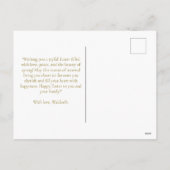 カスタムイースターカード – 写真とメッセージの追加 シーズンポストカード (裏面)