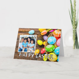 カスタムイースターコラージュのバスケットの写真テンプレート シーズンカード