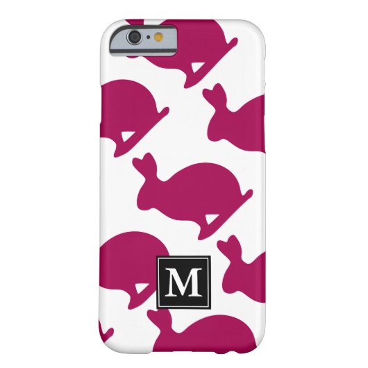 カスタムイースターバニーラビットシルエットモノグラムiPC Case-Mate iPhoneケース (裏面)