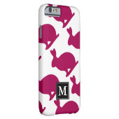 カスタムイースターバニーラビットシルエットモノグラムiPC Case-Mate iPhoneケース (裏面/右)