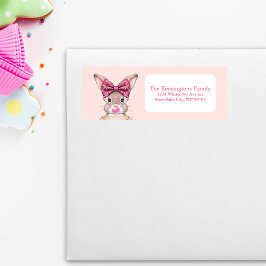 カスタムイースターバニー差出人住所ラベル ラベル